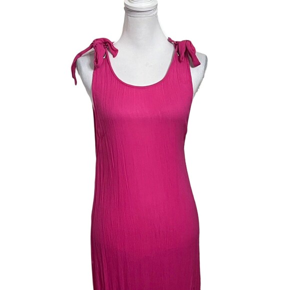 Lovers + Friends Grommie Maxi Dress Bright Pink Size Small Beachy Boho - Picture 3 of 11